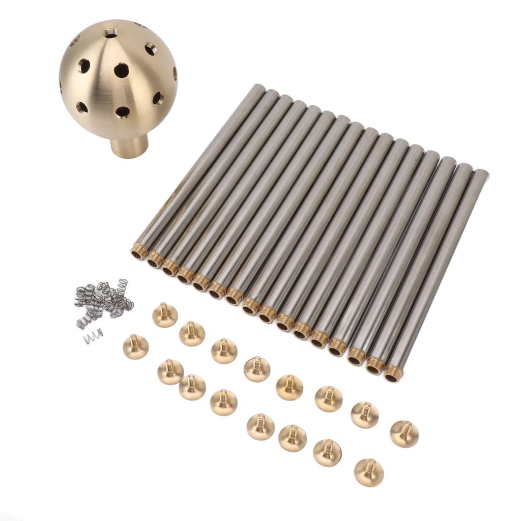 Fountain Nozzle Head Set G1 Inch Brass Stainless Steel Water Fountain Spray Head for Garden Pond