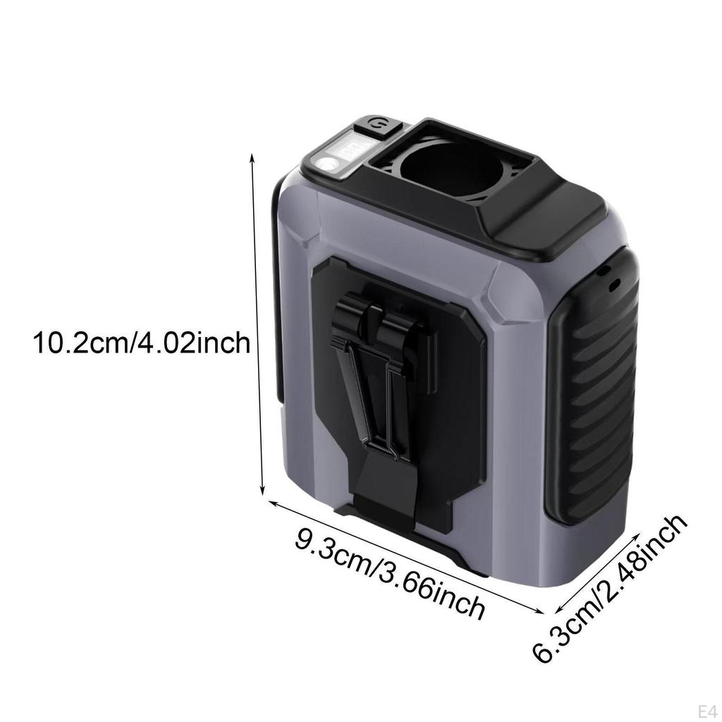 Portable Waist Fan 100 Gears Flashlight Clip on for Outside Farm Work Riding