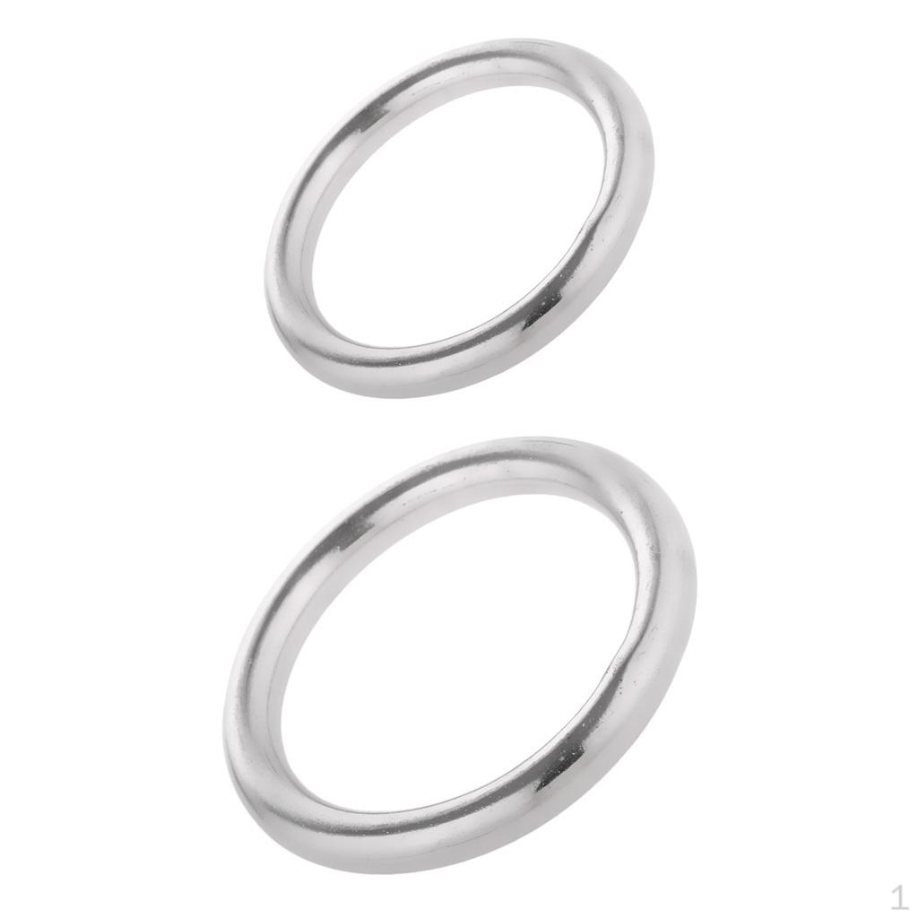 2Pcs/Set Smooth Polished Stainless Ring Vessel Fastener (7x40mm & 7x50mm)