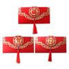 2pcs Chinese Style New Year Red Envelope Red with Tassels Lucky Money Pocket Vintage Large Size Luck Money Envelopes