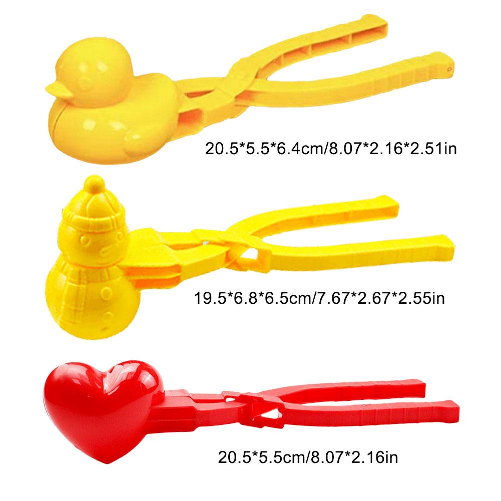 Клипса для лепки снежков для детей и взрослых, в форме сердца, снежинки, утки, щипцы-клипсы для улицы, форма для песка и снега, игрушки для игр и спорта