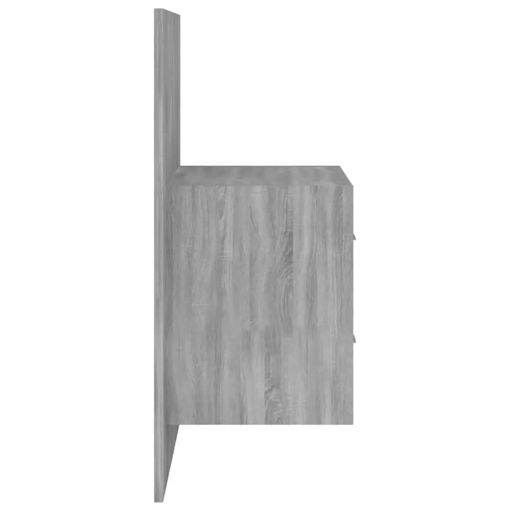 Headboard with Nightstands Grey Sonoma Particleboard