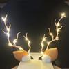 1 ПАРА Рождественская заколка для волос в виде лося, меняющая цвет, с регулируемыми тремя режимами освещения, костюм для переодевания, сценическое шоу, рождественский подарок