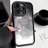 Fashion Ink Marble Texture Pattern For iPhone 16 Pro Max 15 14 Pro 13 12 11 XS XR Cover Lens Protection Soft Silicone Shockproof Matte TPU Phone Case