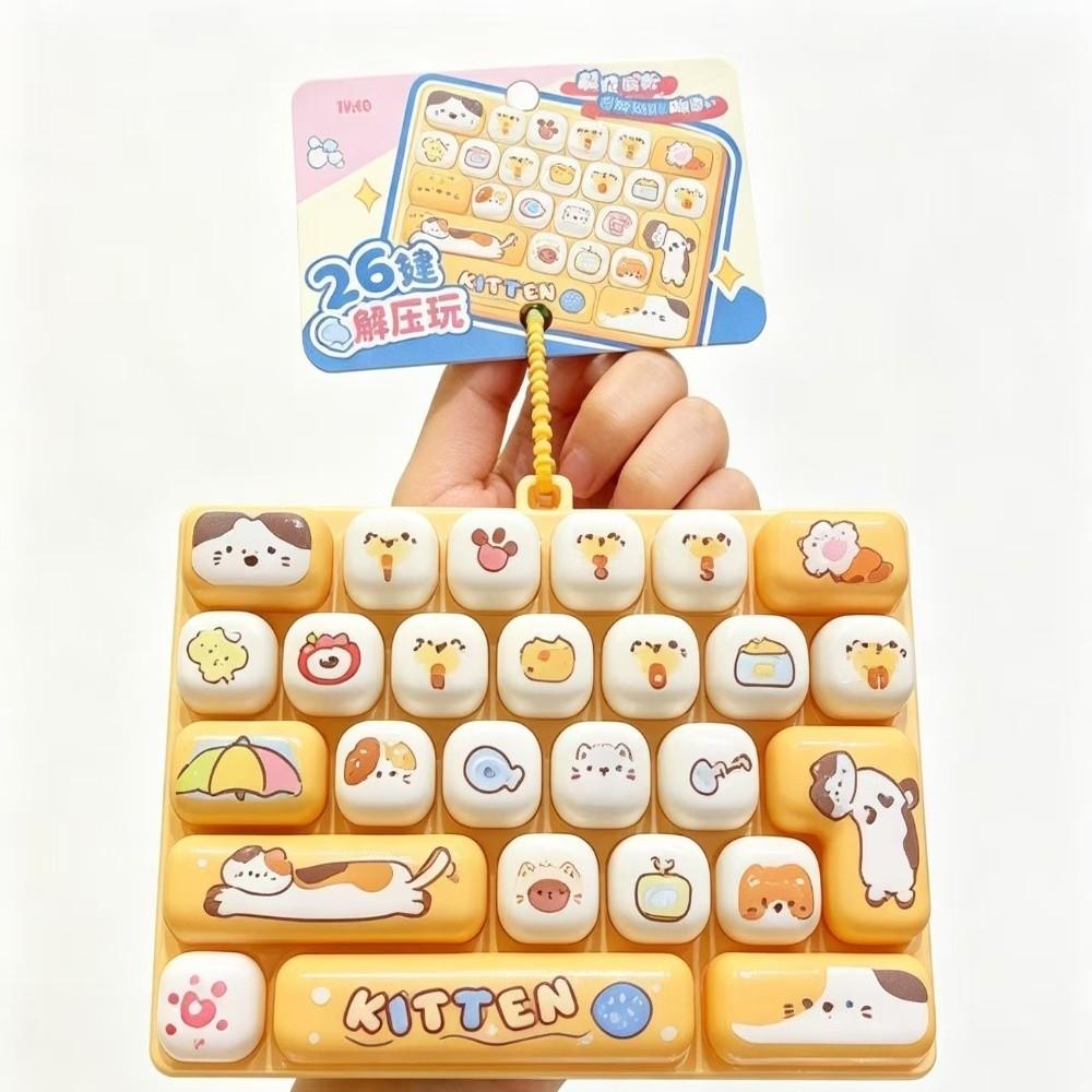 Creative Style Mini Keyboard Pendant 26 Key Keyboard Keychain Children Use