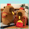 Plush Creative Capybara Toy Hat Fries Backpack Stretchable Poseable Kids Gift