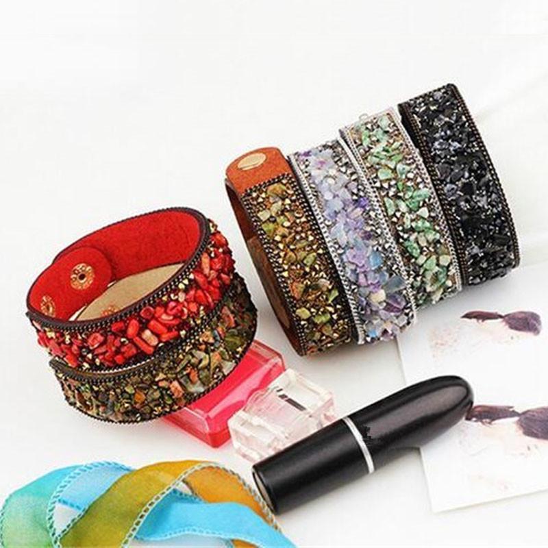 Женский браслет с натуральными кристаллами