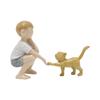 2Pcs/set Resin Crafts Mini Pet Sculpture Hand-Painted Hand Carving Sculpture  Garden