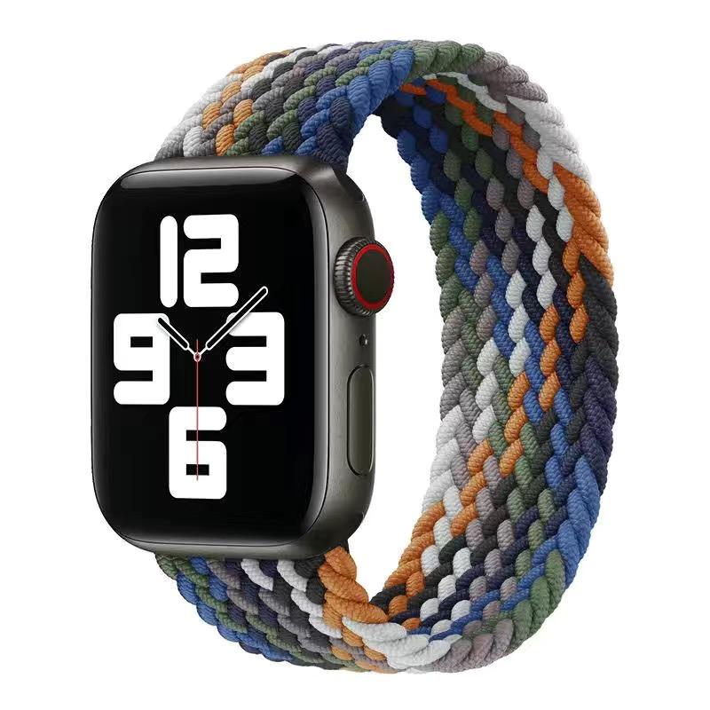 Плетеная петля Solo для Apple Watch Band 44 мм, 40 мм, 45 мм, 41 мм, 49 мм, 42 мм, 38 мм, эластичный браслет IWatch Series 7, 3 SE, 6, 8, ультра-ремешок для ремешка для наручных часов