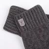 New men's warm gloves for winter touch screen plus velvet thickened cold-proof and warm wool knitted gloves