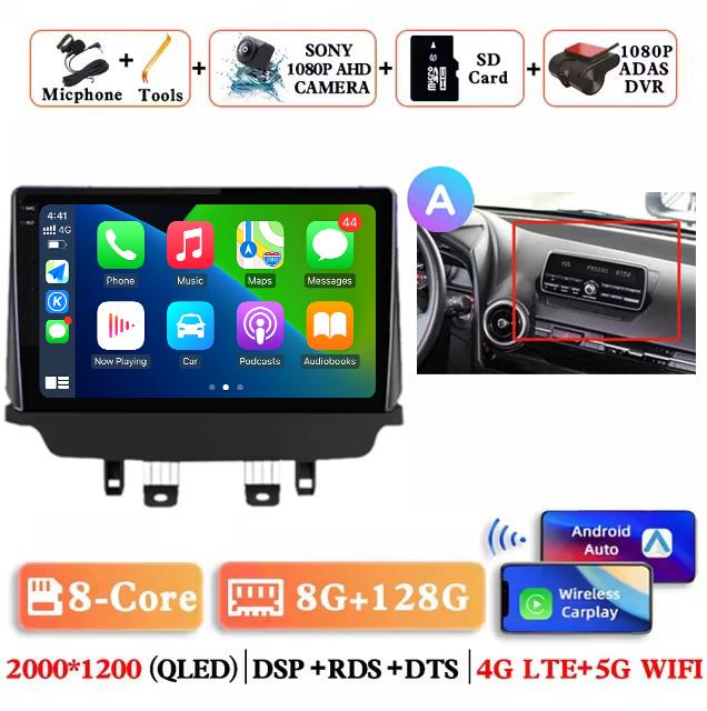 Android 14 Carplay Автомагнитола для Mazda CX-3 CX3 Mazda 2 DK 2014 - 2017 2018 2019 2020 2021 Мультимедийный проигрыватель Стерео 4G DSP