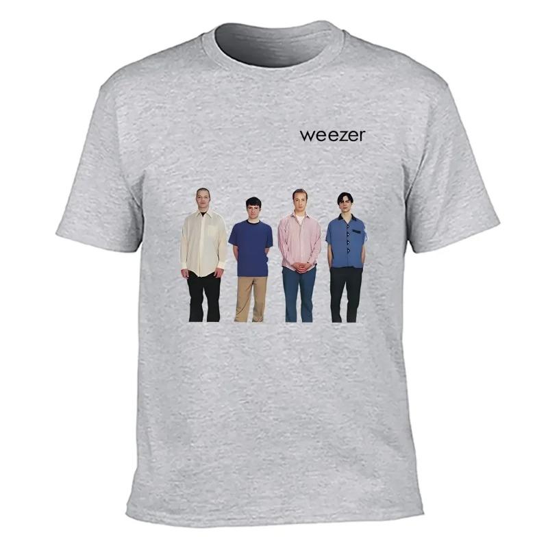 Weezer 1994 Альбом Принт Группы Футболка Мужская Летняя Хип-хоп Уличный Повседневный Свободный Футболка Оверсайз Круглый Вырез Короткий Рукав Топ