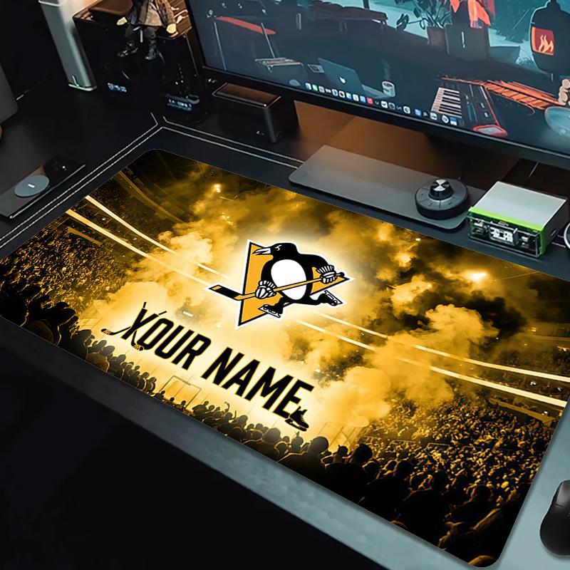 Pittsburgh Penguins Print Cushion Non-slip Laptop Tablet Big Mousepad XXL Mat Mini PC Playmat With Lock edge