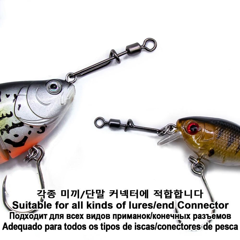 Tackle Fishing Swivels Snap Fishing Connector Tackles Fishing Rolling Swivels Snap T-Shaped Swivel
