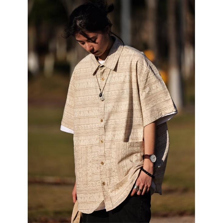 Клетчатая ретро-рубашка, мужская летняя одежда, стиль Гонконга, студенческий свободный и нишевый дизайн, забавный новый мужской топ для ношения на открытом воздухе