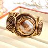 Opening Design Metal Bracelet Handmade Hand Ornament Wire Winding Cuff Bracelet  Jewelry Gifts