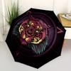 1pc Tiger Mandala Automatic Open/close Umbrella, 8-Rib sturdy structure, Portable Travel Umbrella, Parties, Everyday Use, 11105