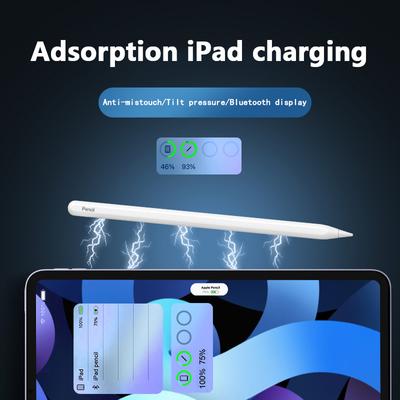 Стилус для Apple Ipad Pencil с магнитной беспроводной зарядкой, функцией распознавания ладони и чувствительностью к наклону, совместимый с iPad 2018-2022