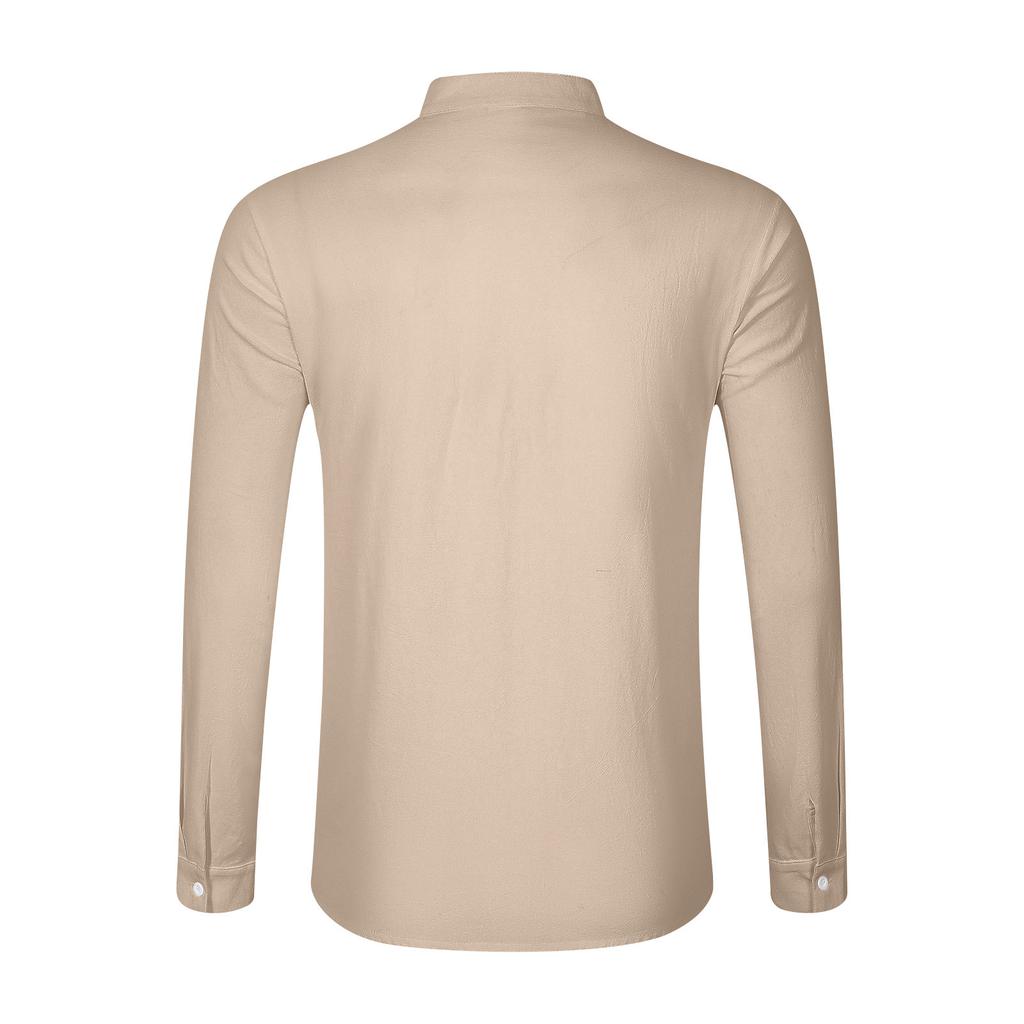 Весенне-летние мужские хлопковые льняные брюки с длинными рукавами, мужской повседневный свободный костюм