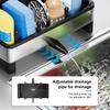 Stainless Steel Sponge Holder Sink Rack Large Capacity Rust-Resistant Self-Draining Multi-Functional Kitchen Storage Rack