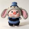 Ручная Вязаная Крючком Свинка - Игрушка из Мягкого Плюша в Теме Зайчика и Лисы, Снятие Стресса, Уникальный Подарок Для Детей и Коллекционеров