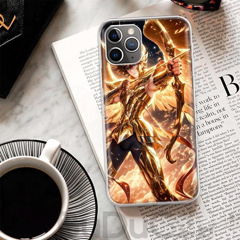 Крутой чехол Saint Seiya для iPhone 17 Air 16 16E 15 Pro Max 14 Plus 13 Mini Чехол для телефона 12 11 7 8 SE Индивидуальная печать Корпус 16 15