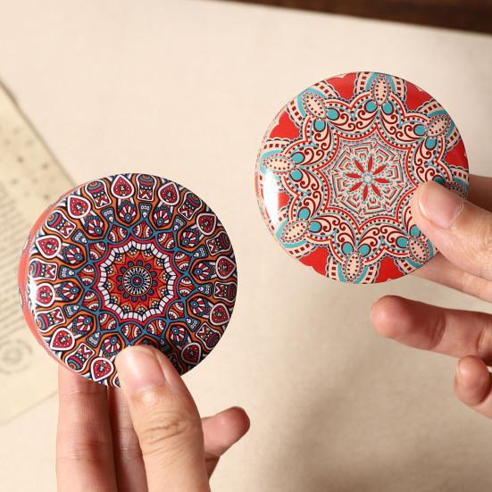 Yousheng Этнический Стиль Банка для Хранения Конфет Винтажная Жестяная Банка Многоцелевой Контейнер из Жести для Ювелирных Изделий Сахара Чайных Листьев Кухонная Канистра для Декора