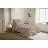Complete Reversible Duvet Cover Set "Vanessa" 4 Pieces for 90 X 190 Bed Bergame Nude