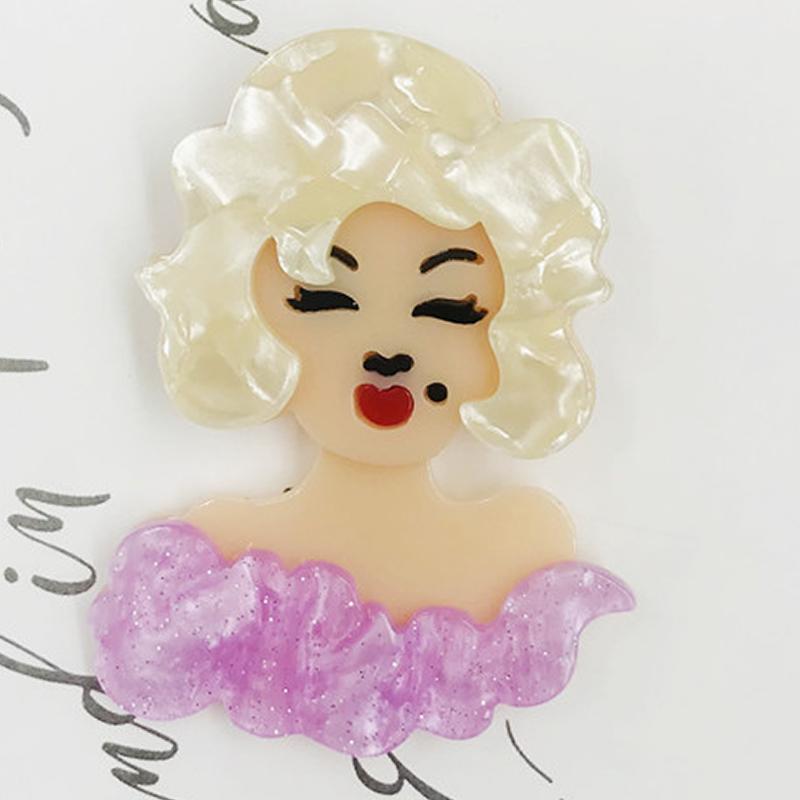 Blucome Ins модная милая акриловая брошь для девочек для женщин и мужчин, одежда, сумка, подвесной значок, Рождественский подарок