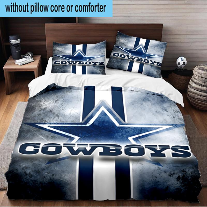 Dallas Cowboys  3PCS Bedding Set 2D Printing (Includes 1 Duvet Cover + 2 Pillowcases Coreless), Bedroom decor,Fan gift
