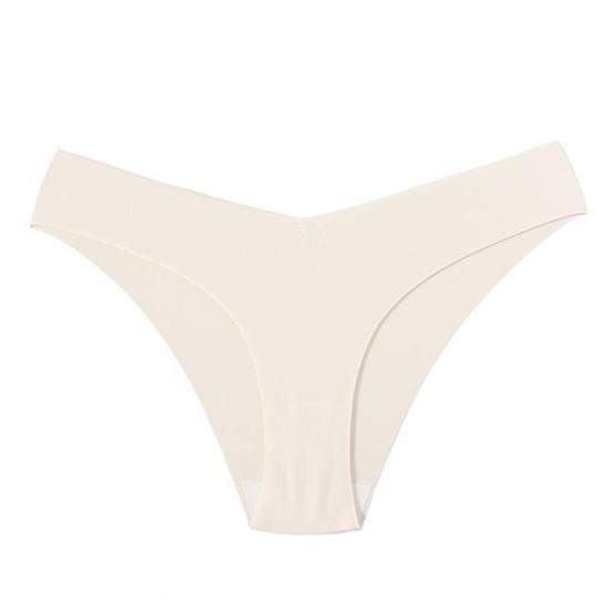 Women Panties Seamless Mid Waist Ice Silk Good Breathability Solid Color Slim Fit Thin Quick Dry Casual Sport Underpants Lady Briefs