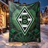Borussia Monchengladbach Pattern Blanket for Home Decoration, Bed, Sofa, Car Travel, Camping, Suitable for All Seasons, Birthday Christmas Gift