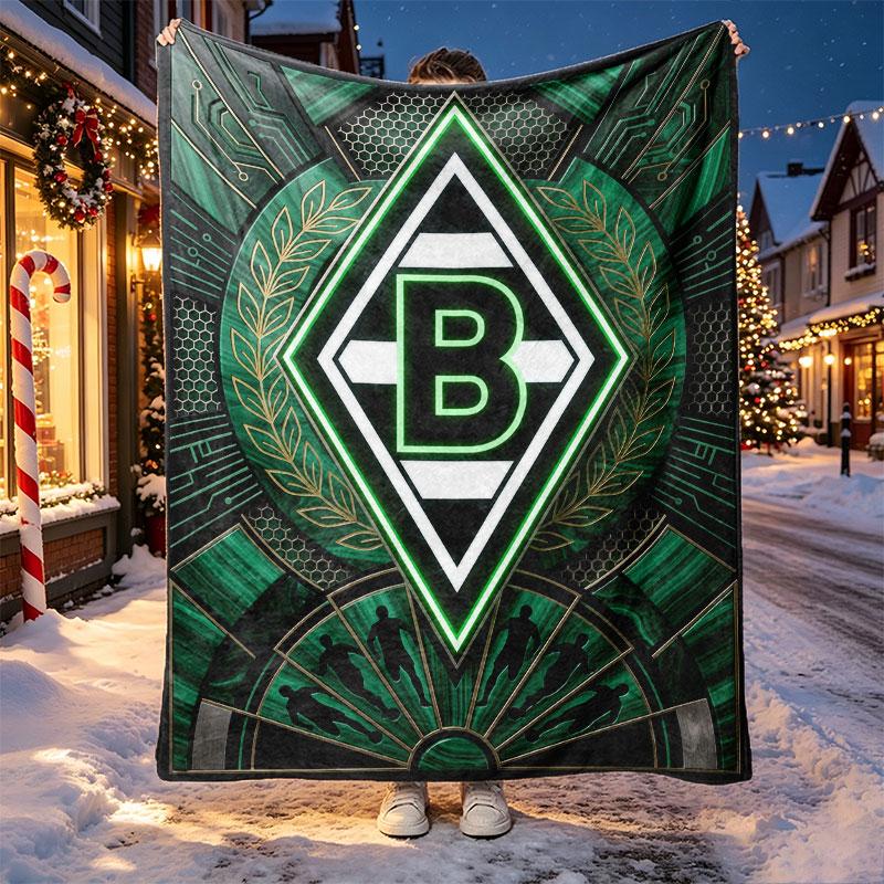 Borussia Monchengladbach Pattern Blanket for Home Decoration, Bed, Sofa, Car Travel, Camping, Suitable for All Seasons, Birthday Christmas Gift