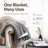 Double Layer Flannel Sherpa Throw Blanket, Thick Warm Solid Color Blanket, All Season Home Sofa Bed Cover
