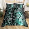 Snake Skin Duvet Cover Set Snake Scale Bedding Set Full,Wild Reptile Comforter Cover Tropical African Safari Animals Quilt Cover