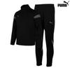Знаменитый зимний спортивный костюм с начесом, тренировочный комплект из толстовок, черный