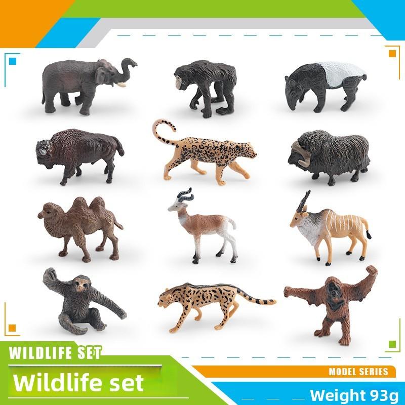 Wild Animal Pvc Asian Elephants Sloths Musk Oxen Tapirs Collectible Models For Kids Learning And Home Decor