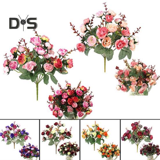 1 букет 21 головка домашний свадебный декор искусственные цветы розы цветы