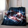 1Pc Captain America Shield Flannel Blanket, Soft And Comfortable, Casual Warm, Camping Travel, Christmas, Halloween Xmas Gift S1116