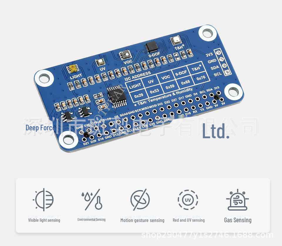 Модуль расширения датчиков окружающей среды для Raspberry Pi
