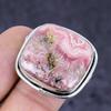 Rhodochrosite Gemstone Handmade 925 Sterling Silver Jewelry Ring Size 7.5 Q1r66