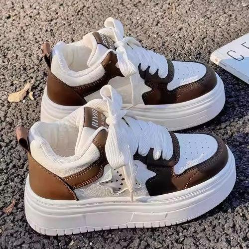 Женская новая юбка осень дышащая универсальная нишевая износостойкая повседневная легкая спортивная модная обувь на платформе