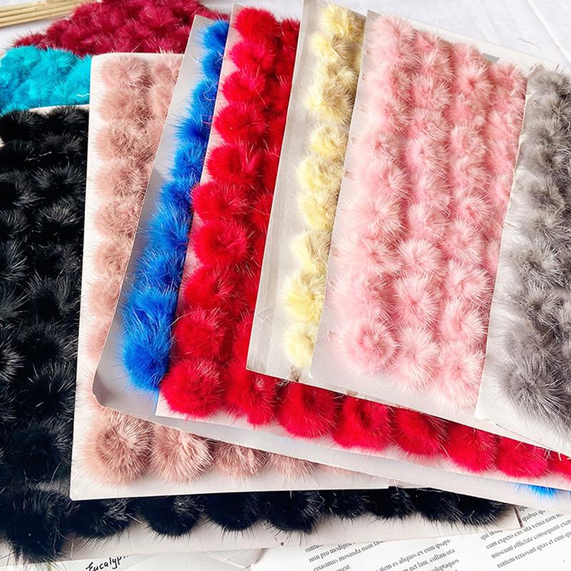 5 шт. пушистый меховой шарик, цветной помпон, искусственный меховой шарик для шапок, обуви, сумок, одежды, украшений, сделай сам, аксессуары для рукоделия
