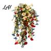 UV Resistant Flowers Patriotic Hanging Basket Red White Blue Artificial for America's 250th Anniversary Fade Outdoor Indoor Decor Weatherproof