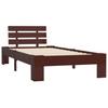 Solid Wood Bed Frame Dark Brown Pine 90x200 Cm