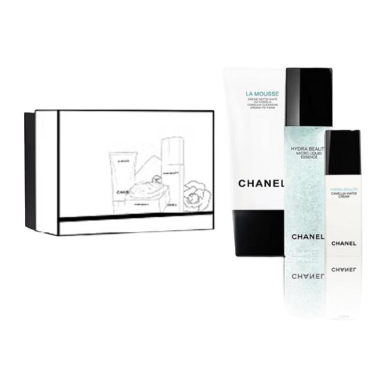 Chanel Hydra Beauty Camellia Набор из 3 средств для ухода за кожей, дорожный