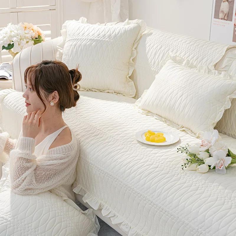 Four Seasons Universal Lace Sofa Cushion New Non Slip Sofa Cushion Simple Modern Home Living Room Sofa Cushion