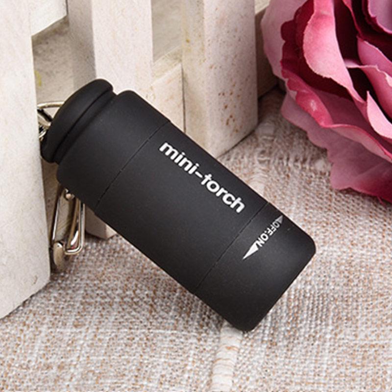 Mini Keychain Torch USB Rechargeable Flashlight Lamp 0.5W 25Lm Electric Torch