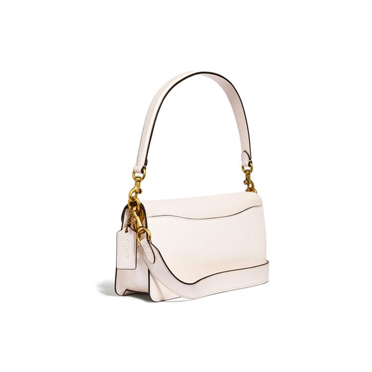 COACH Tabby Polished Pebbled Leather God Of Wine Bag , Shoulder Bag , Crossbody Bag Medium Women's White (Unisex) Shoulder Bags 73995 B4EB1