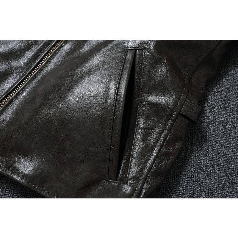 Китайский размер подлинная коровья мужская кожаная куртка мужские куртки тонкие серые коричневые воротник-стойка куртка для мужчин весна осень